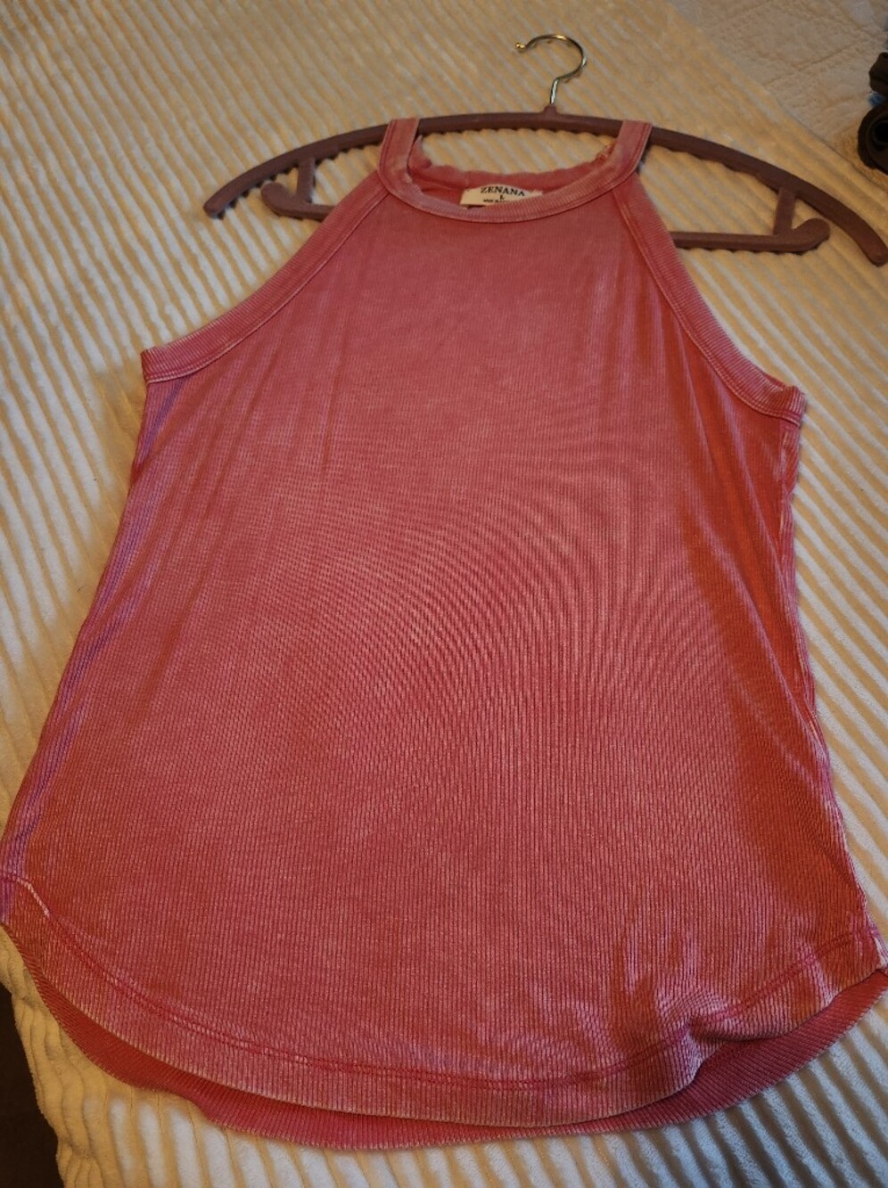 Soft Ribbed Pink Women’s Tank Top